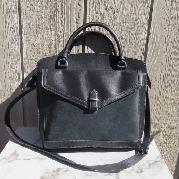 Madewell Handbags - MADEWELL GREY ALL LEATHER BAG PURSE CROSSBODY